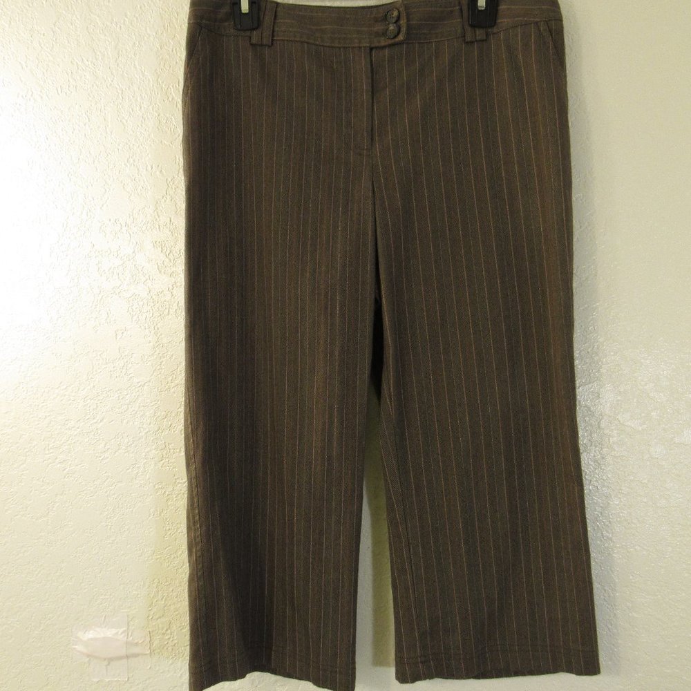 Alfani Gray, Pink & Wine Stripped Cropped Pants